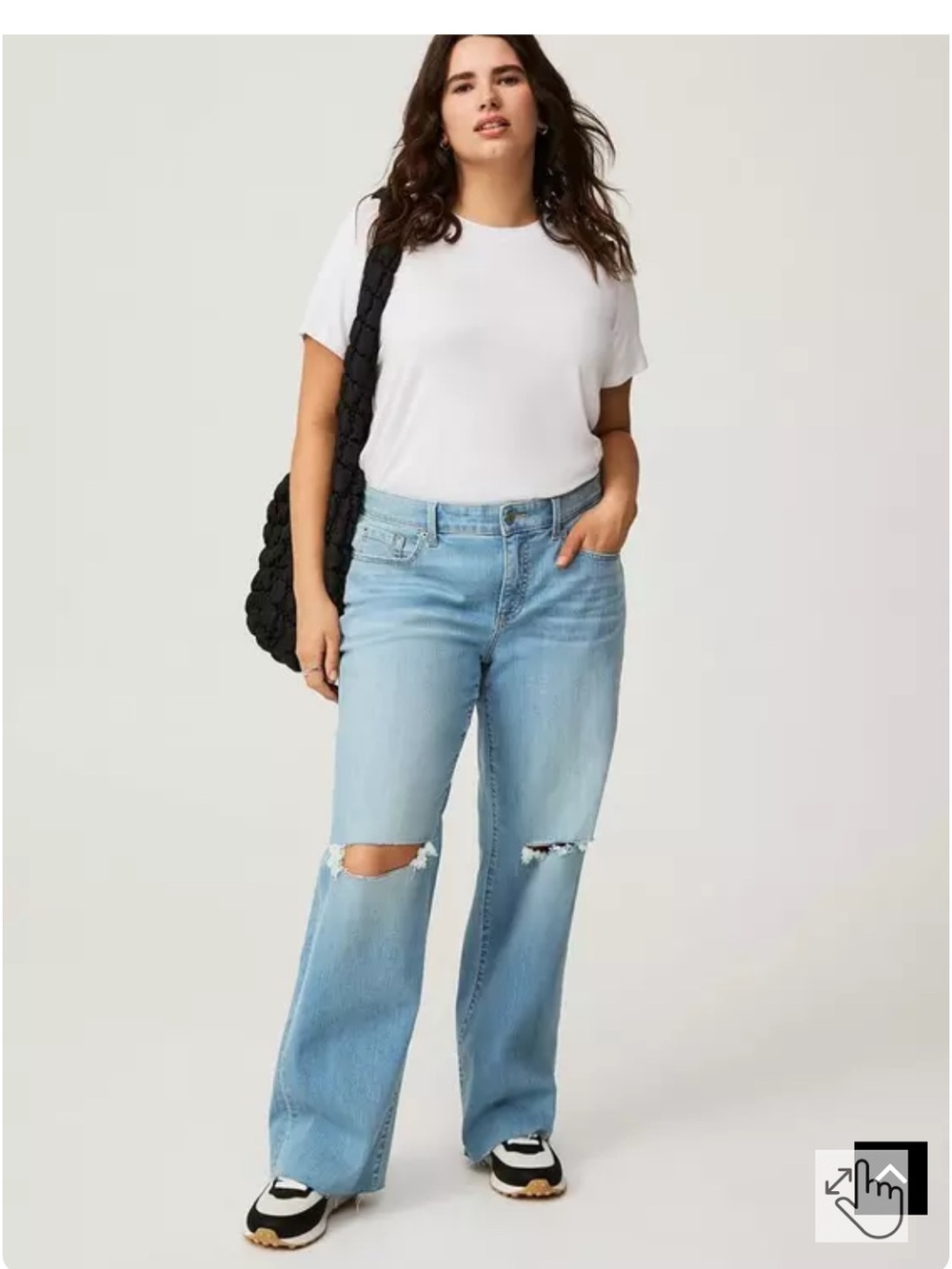 Torrid Plus Size 22 Light Blue Distressed Wide-Leg Jeans
